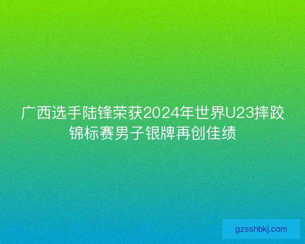 广西选手陆锋荣获2024年世界U23摔跤锦标赛男子银牌再创佳绩