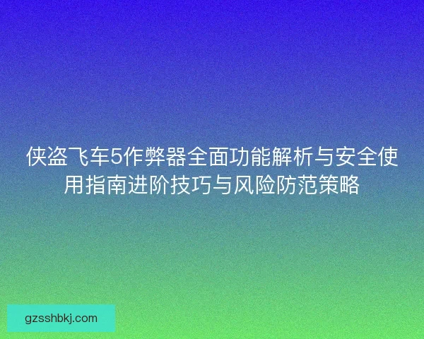 侠盗飞车5作弊器全面功能解析与安全使用指南进阶技巧与风险防范策略
