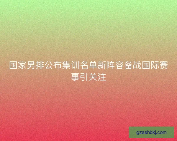国家男排公布集训名单新阵容备战国际赛事引关注